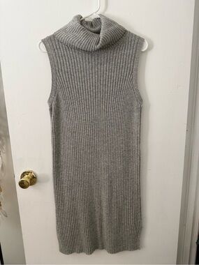 Gap Grey Sleeveless Knit Sweater Dress